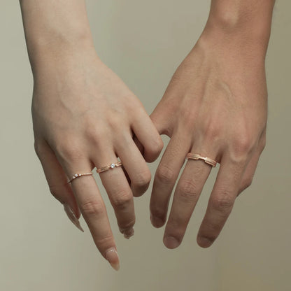 925 Sterling Silver CZ Personalized Wedding Ring product image 2