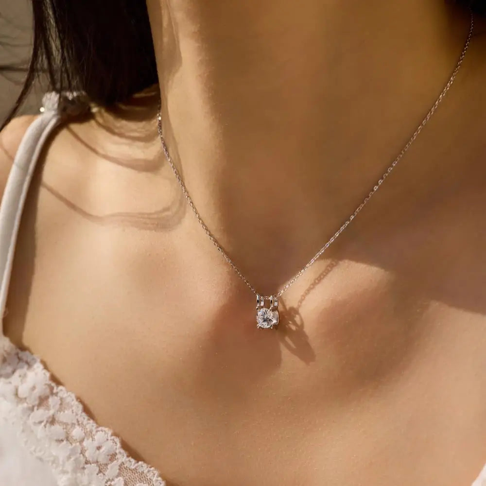 925 Silver Bridal Pendant Necklace DY191237 product image 3
