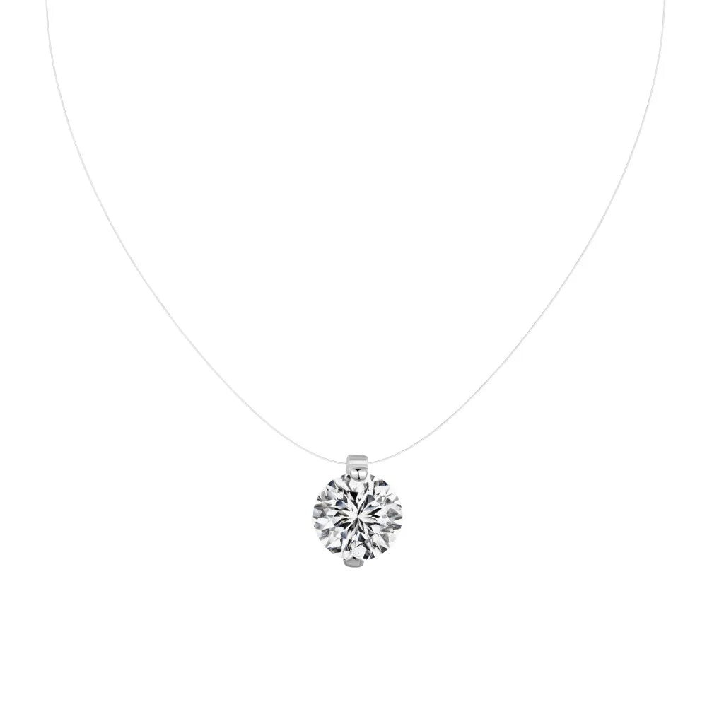 925 Silver 5A CZ Dainty Pendant Necklace DY191787 product image 7