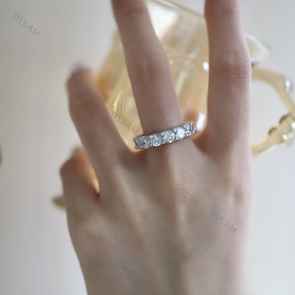 Fancy Luxury Trendy Double Layered Anniversary Diamond Engagement Wedding Bands CZ 5A S925 Rings