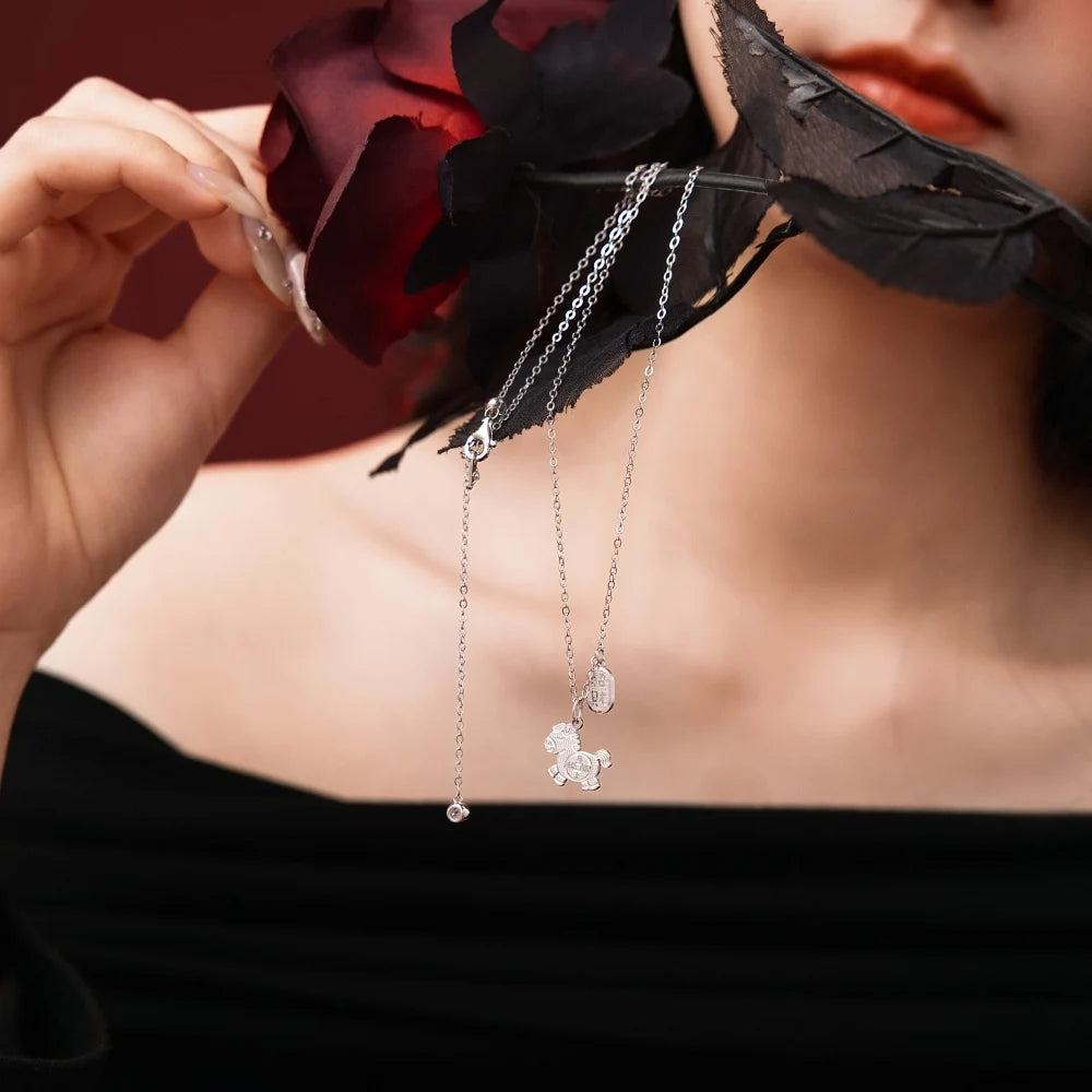 925 Sterling Silver Zodiac 5A CZ Pendant Necklace product image 4