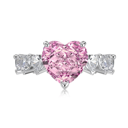 925 Silver Heart 8A CZ Engagement Ring DY120971 product image 8