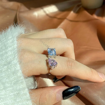 925 Sterling Silver 8A CZ Engagement Ring product image 4