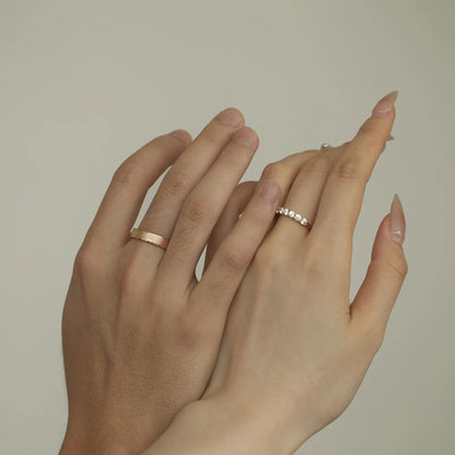 925 Sterling Silver CZ Minimalist Wedding Ring product image 3