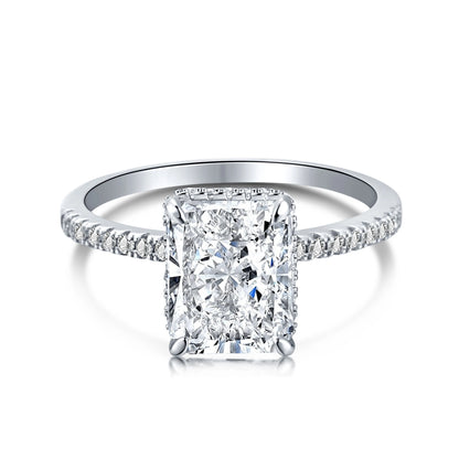 925 Silver CZ Minimalist Engagement Ring DY120099 product image 9