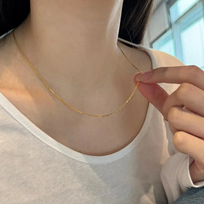 925 Silver Minimalist Chain Necklace DY191371 product image 5