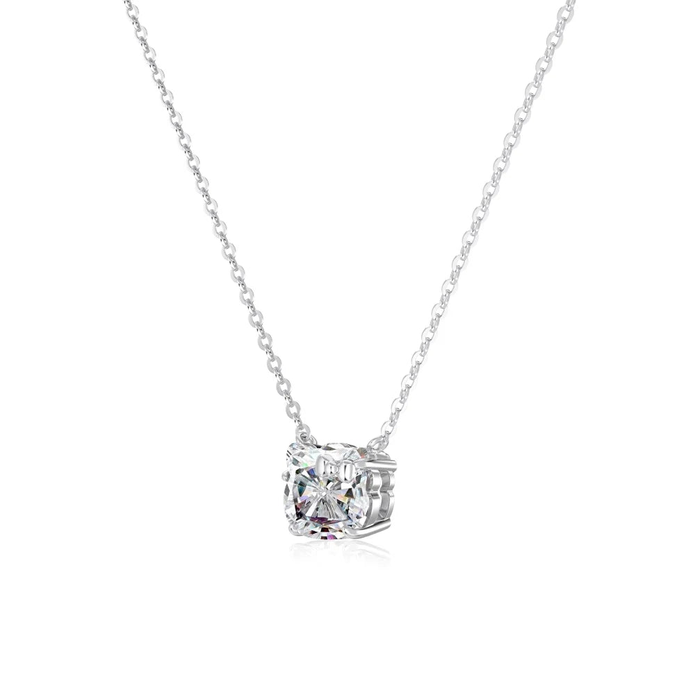 925 Sterling Silver Bow 5A CZ Pendant Necklace product image 7