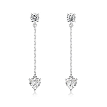 KAKODIY Charm Boutique Fashion Accessories 925 Sterling Silver Earrings Tassel 5A Cubic Zirconia Love Stud Earrings Lady Gift Daily - product image 1