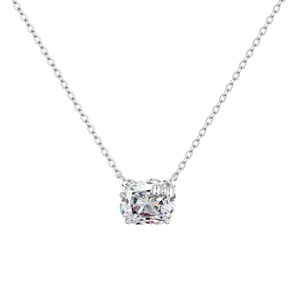 925 Sterling Silver Bow 5A CZ Pendant Necklace by KAKODIY