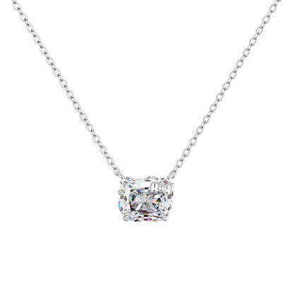 925 Sterling Silver Bow 5A CZ Pendant Necklace by KAKODIY