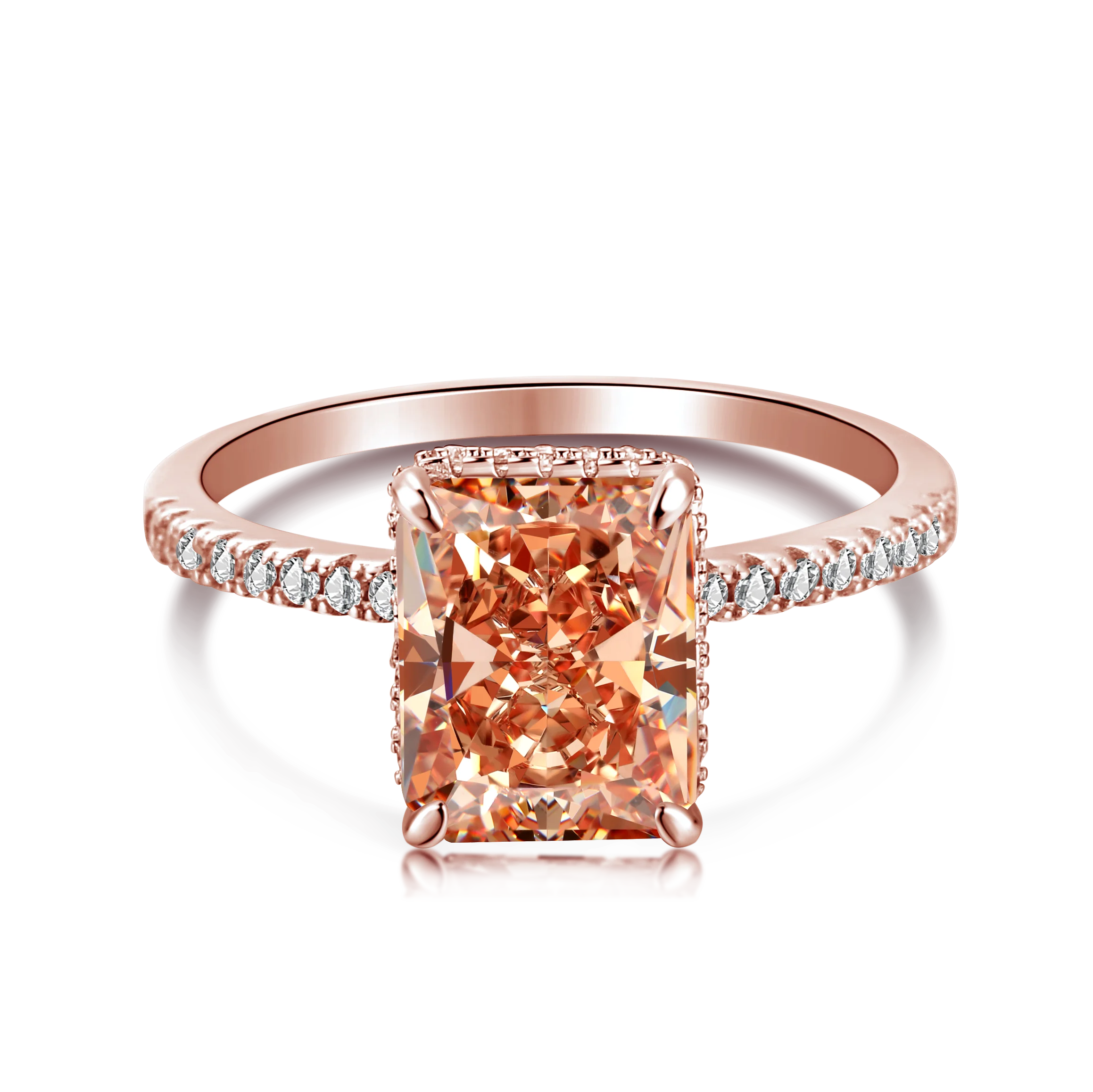 925 Silver CZ Minimalist Engagement Ring DY120099 product image 15