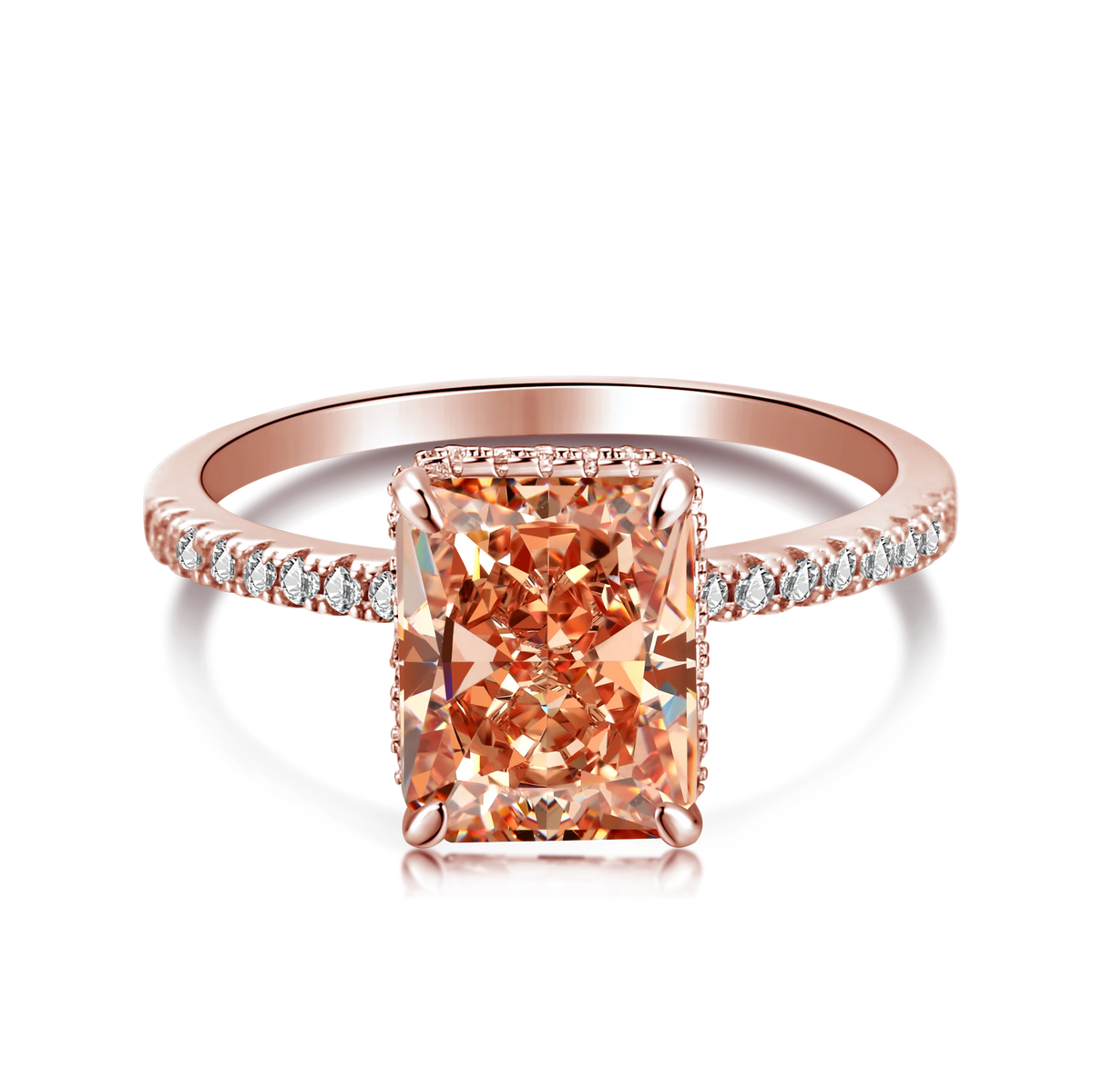 925 Silver CZ Minimalist Engagement Ring DY120099 product image 15