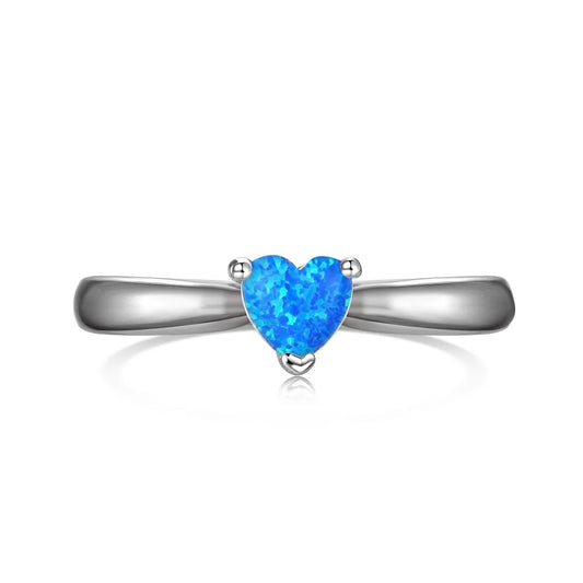 925 Silver Heart CZ Minimalist Ring DY120918 by KAKODIY