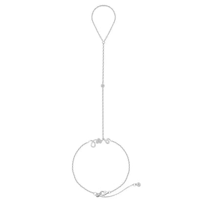 925 Sterling Silver Heart Chain Bracelet DY150607 by KAKODIY