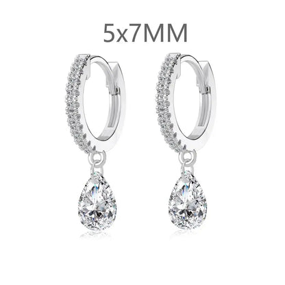 KAKODIY Fashion Drop Zircon Pendant 14K Gold Plated Earrings 925 Sterling Silver Fine Jewelry Earrings
