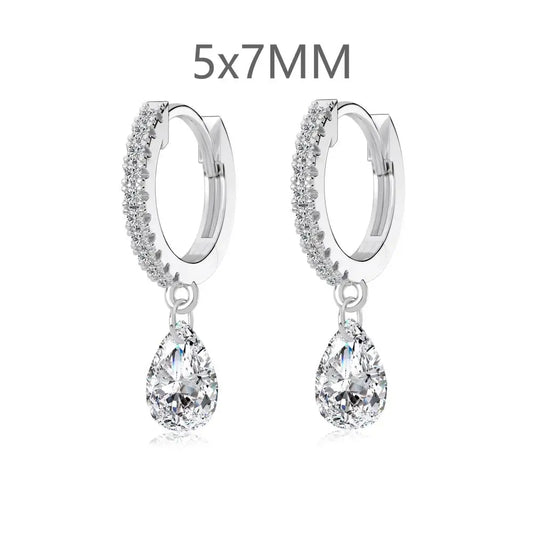 925 Silver CZ Statement Drop Earrings DY110378 product image 9