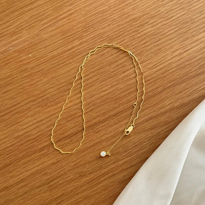 925 Silver Minimalist Chain Necklace DY191363 product image 2