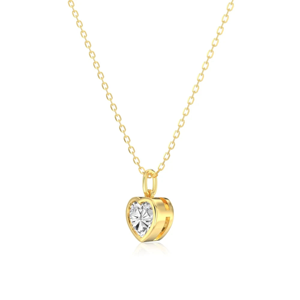 925 Silver Heart 5A CZ Pendant Necklace DY191847 product image 8