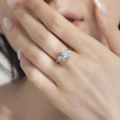 925 Silver 8A CZ Bridal Engagement Ring DY121072 product image 4