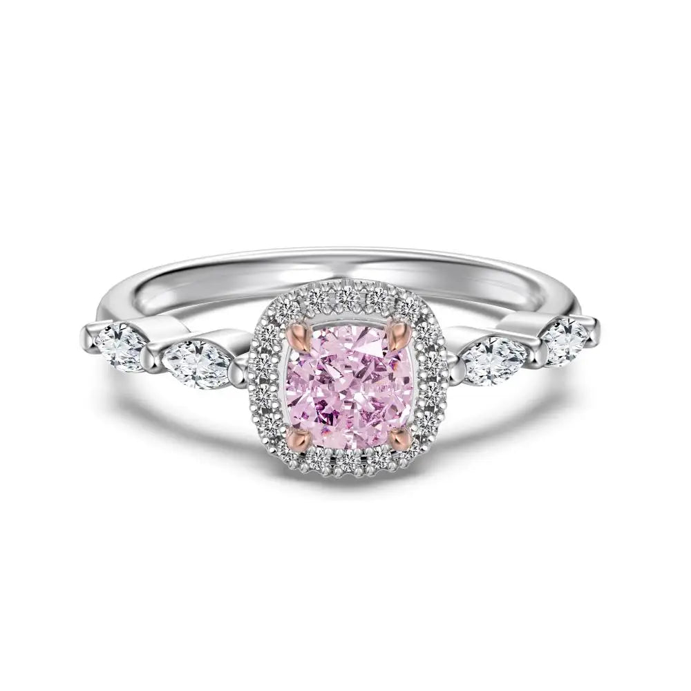 925 Sterling Silver 8A CZ Bridal Wedding Ring product image 7