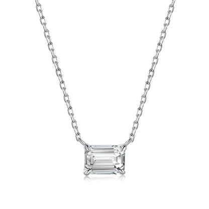 925 Sterling Silver Emerald CZ Pendant Necklace product image 7