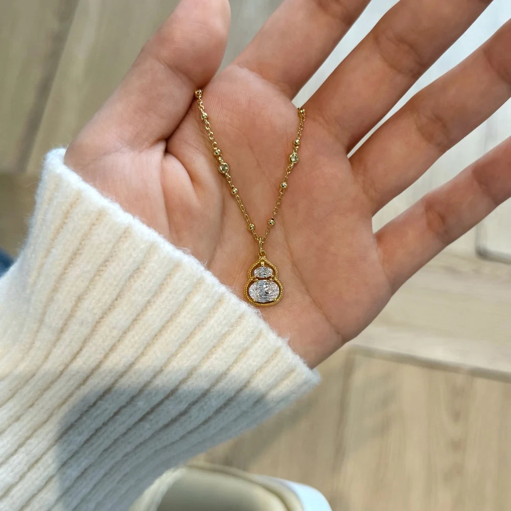 925 Silver 5A CZ Pendant Necklace DY191906 product image 5