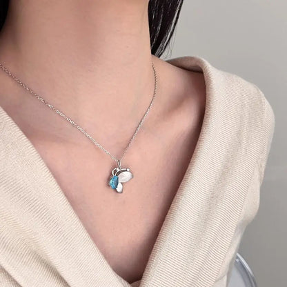 925 Sterling Silver CZ Pendant Necklace DY190950 product image 5