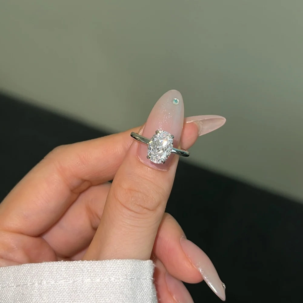 925 Silver CZ Bridal Engagement Ring DY121064 product image 4