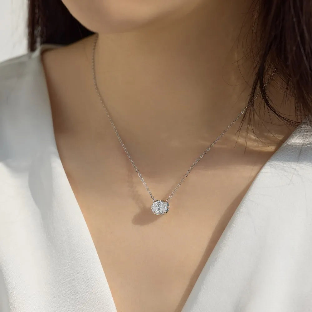 925 Silver 5A CZ Pendant Necklace DY191859 product image 3