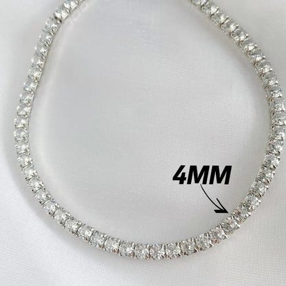 925 Sterling Silver CZ Tennis Necklace DY190148 product image 9