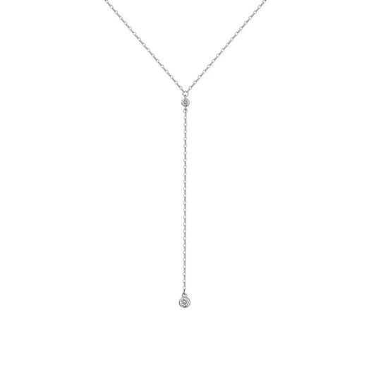 925 Silver Teardrop Pendant Necklace DY191589 by KAKODIY