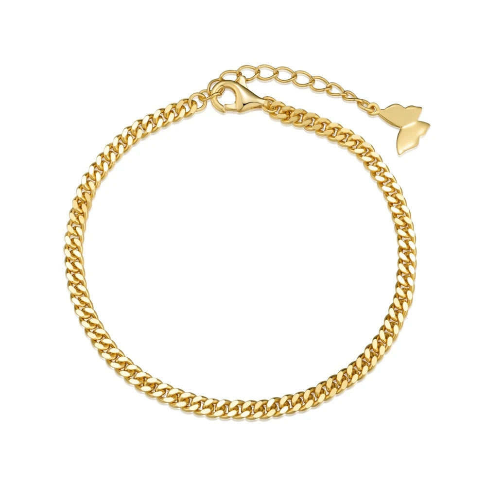 925 Silver Butterfly 5A CZ Chain Bracelet DY150564 product image 8