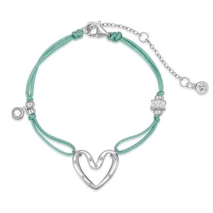 925 Silver Heart 5A CZ Chain Bracelet DY150659 product image 9
