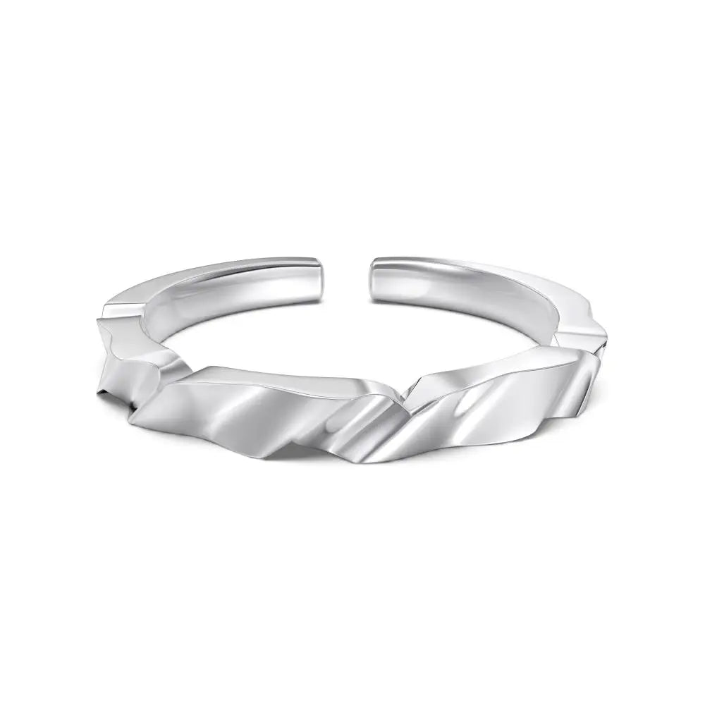 925 Sterling Silver Geometric Bridal Wedding Ring by KAKODIY