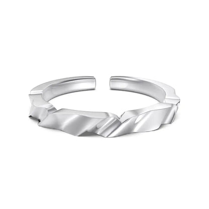 925 Sterling Silver Geometric Bridal Wedding Ring by KAKODIY