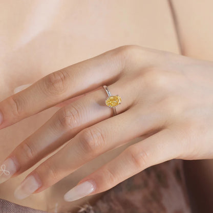 Jewelry Manufacturer Supplier S925 Silver Rhodium Plated Luxury Oval 8A Crushed Iced Out Cut Cubic Zirconia Women Ring