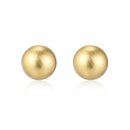 KAKODIY Simple Design Boutique Jewelry 18K Electroplated Frosted Surface 925 Sterling Silver 5 * 5mm Beaded Stud Earrings Women Earrings - product image 1
