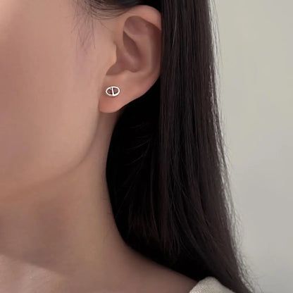 KAKODIY New Pig Nose Stud Earrings Fashion £925 Simple Stud Earrings Accessories Earrings - product image 4