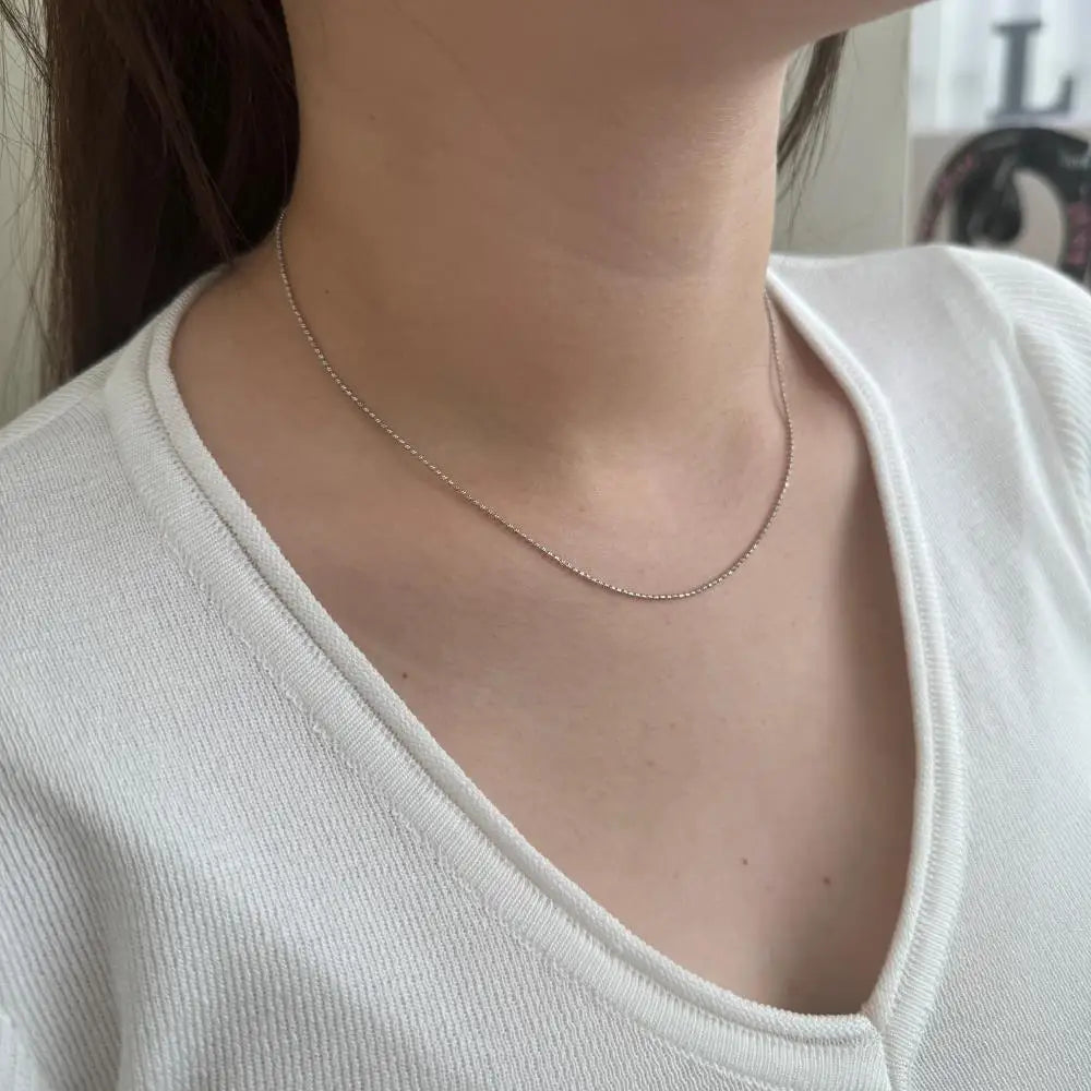 925 Sterling Silver Chain Necklace DY191423 product image 2