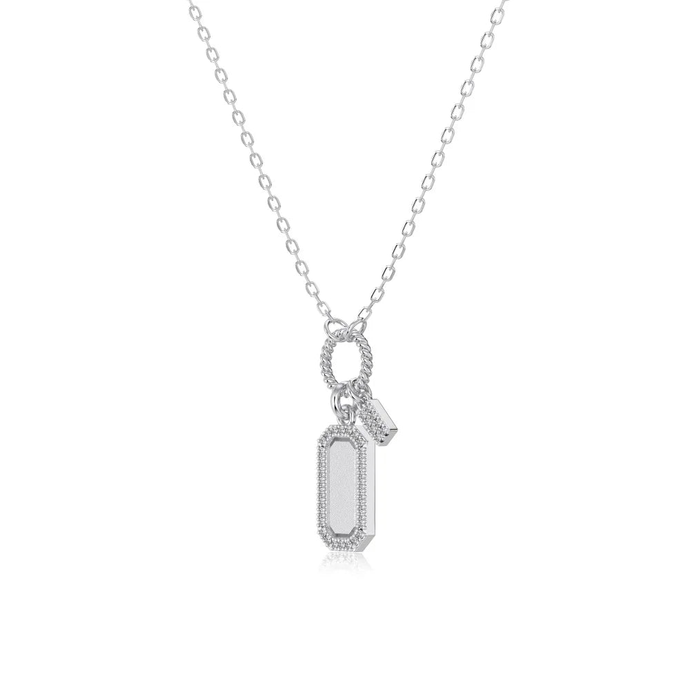 925 Sterling Silver CZ Pendant Necklace DY191501 product image 7