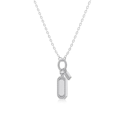 925 Sterling Silver CZ Pendant Necklace DY191501 product image 7