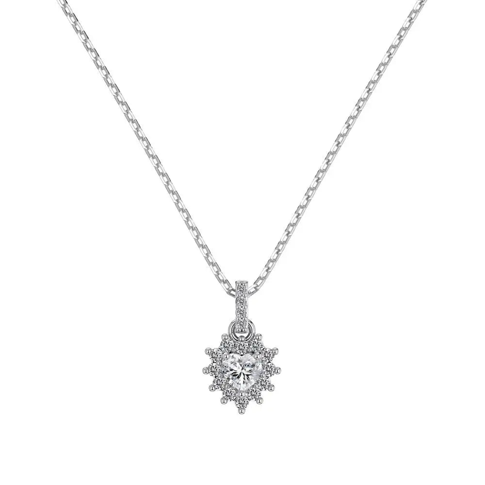 925 Sterling Silver Heart Bridal Lariat Necklace product image 7