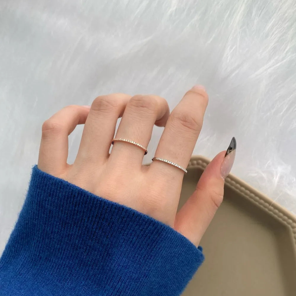 925 Sterling Silver CZ Minimalist Engagement Ring product image 4