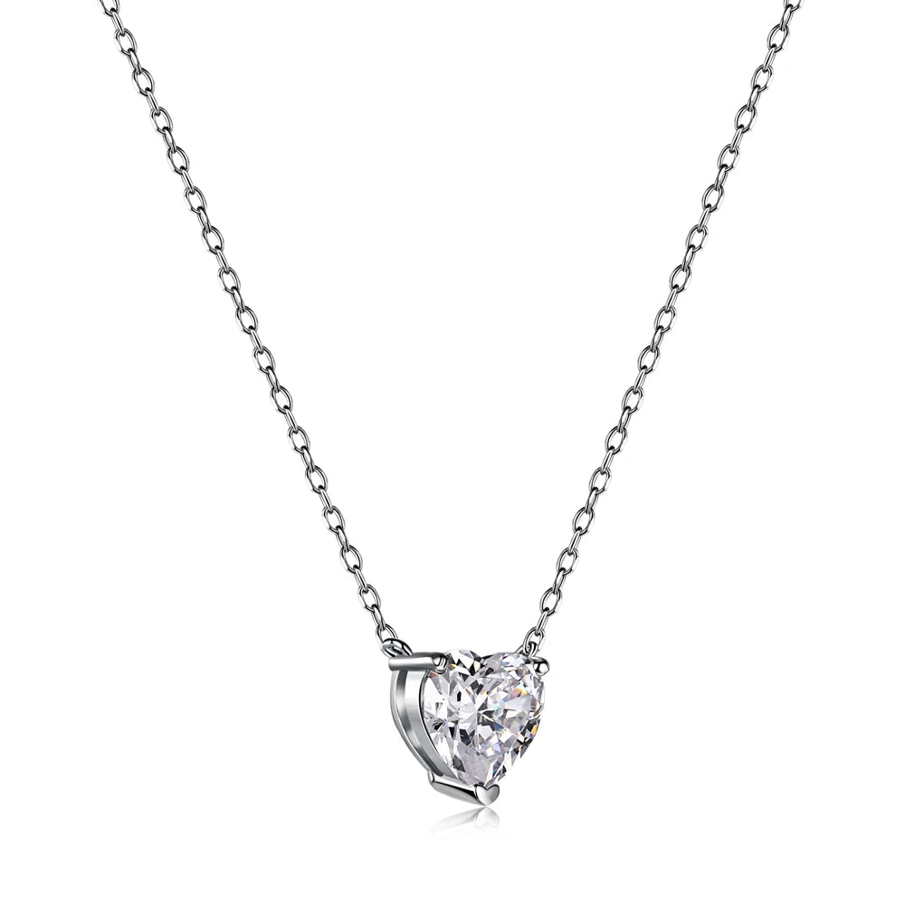 925 Sterling Silver Heart Lariat Necklace NE190037 by KAKODIY