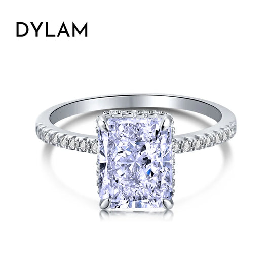 925 Silver 8A CZ Bridal Engagement Ring DY120099 product image 7