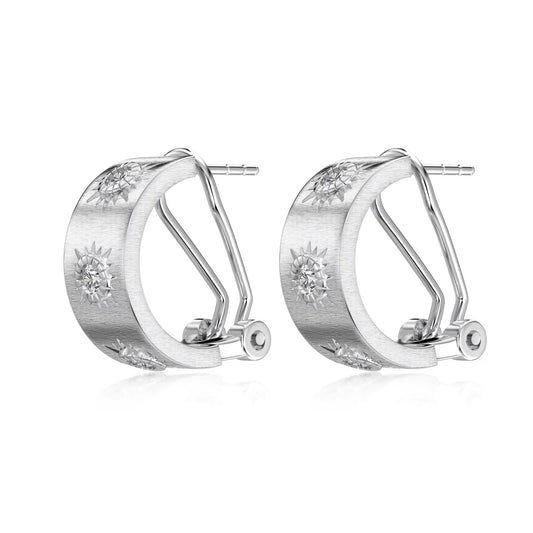 925 Silver 5A CZ Clip-On Earrings DY110369 product image 6