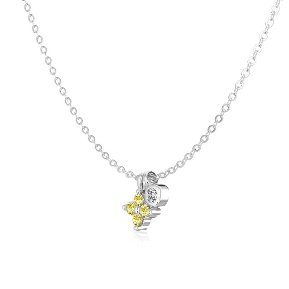 925 Sterling Silver Clover 5A CZ Lariat Necklace product image 6