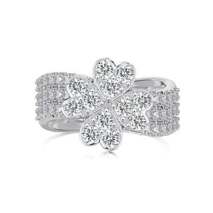 925 Sterling Silver Clover Stacking Ring product image 6