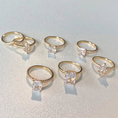 925 Sterling Silver 8A CZ Bridal Eternity Ring product image 4