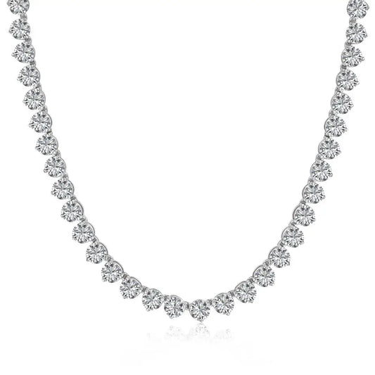 925 Sterling Silver 5A CZ Tennis Necklace product image 7
